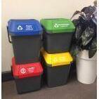 Bin Label Transparent - RECYCLE GLASS METAL & PLASTIC - for Bin Identification - Vegware