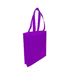 Non-Woven Tote Bag with Gusset - PURPLE - Ecobags